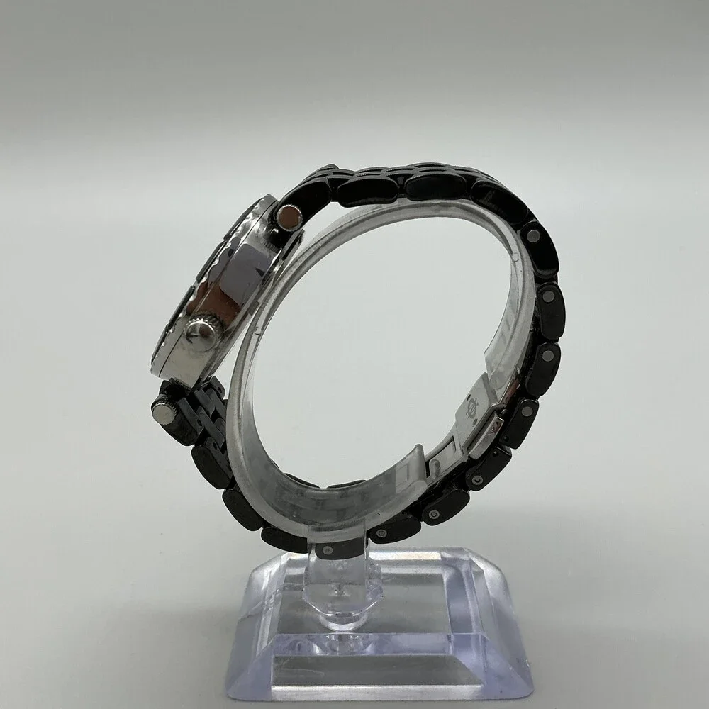 Oniss ON834-L Womens Watch 36mm Black Dial Ceramic Sapphire New Battery 7